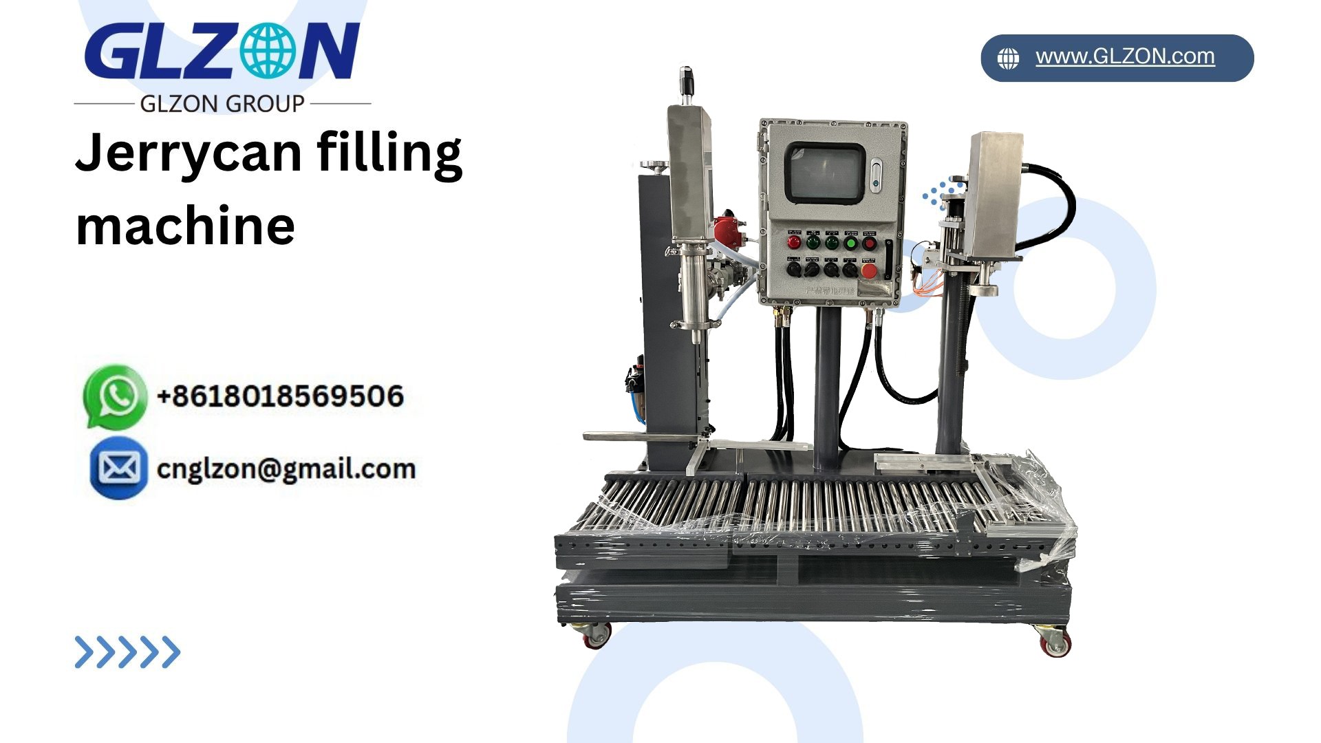 GLZON Jerrycan Filling System GZM-25-BAG 20L Jerrycan Filling Machine in operation